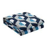 Chic Home Arthur Bed In a Bag Quilt Set Blue King