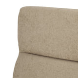 Noble House Neihart Contemporary Fabric Waterfall Back Pushback Recliner, Sand and Brown