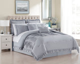 Yvette Grey Queen 8pc Comforter Set