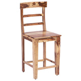 Taos Solid Sheesham Wood Natural Counter Chair