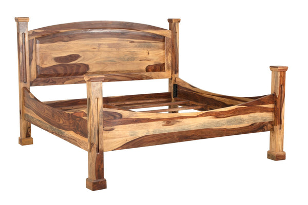 Porter Designs Taos Solid Sheesham Wood King Natural Bed Natural 04-196-17-9046N-KIT