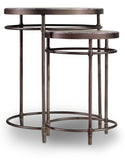 St. Armand Traditional/Formal Acacia Solids With Metal Tubing And Metal Sheet Saint Armand Nest of Tables