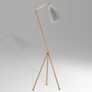 Bethel Grey Floor Lamp in Metal