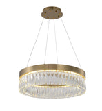 Bethel Gold LED Chandelier in Stainless Steel & Crystal