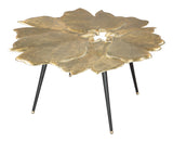 Zuo Modern Gingko Aluminum Modern Commercial Grade Coffee Table Antique Brass, Black, Gold Aluminum