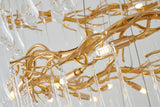 Bethel Gold Chandelier in Aluminum & Glass