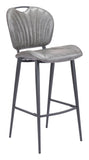 English Elm EE2868 100% Polyurethane, Plywood, Steel Modern Commercial Grade Bar Chair Vintage Gray, Black 100% Polyurethane, Plywood, Steel