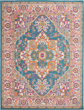 Nourison Passion PSN20 Bohemian Machine Made Power-loomed Indoor Area Rug Teal Multicolor 9' x 12' 99446765253