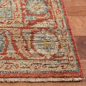 Izmir 103 Traditional Hand Knotted 100% Wool Rug Rust / Beige
