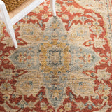 Izmir 103 Traditional Hand Knotted 100% Wool Rug Rust / Beige