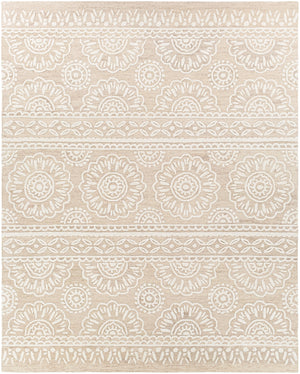 Izmir IZM-2304 Traditional Wool Rug IZM2304-810 Khaki, Ivory 100% Wool 8' x 10'