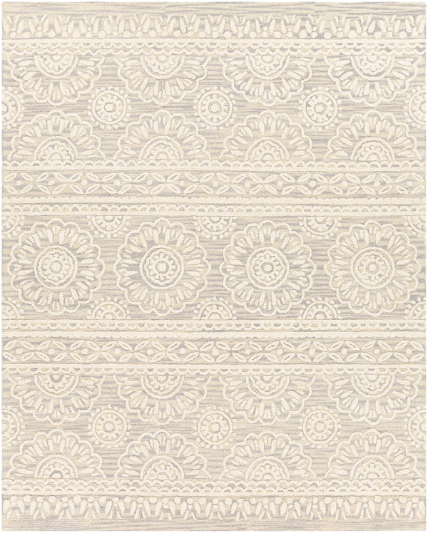 Izmir IZM-2307 Traditional Wool Rug IZM2307-810 Light Gray, Khaki, Ivory 100% Wool 8' x 10'