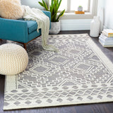 Izmir IZM-2309 Global Wool Rug IZM2309-81012 Charcoal, Light Gray, Ivory 100% Wool 8'10" x 12'