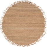 Jute JUTE NATURAL Cottage Jute Rug J-6RD Wheat 100% Jute 6' Round