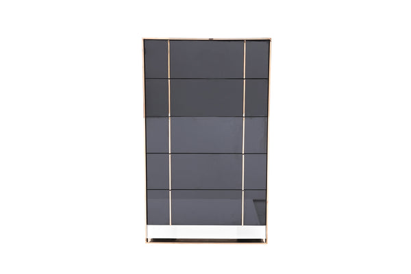VIG Furniture Nova Domus Cartier Modern Black & Rosegold Chest VGVCJ-A002-5H