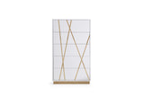 Modrest Nixa Modern White & Gold Chest