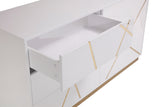 VIG Furniture Modrest Nixa  Modern White & Gold Dresser VGVCJ1909-D-WHT