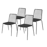 Thomas Metal Chair - Set of 4 Metallic Gunmetal