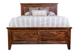 Porter Designs Sonora Solid Sheesham Wood Queen Natural Bed Brown 04-116-14-7730-KIT