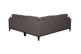 Porter Designs Wyatt Polyester with Wood Trim Contemporary Sectional Gray 01-216-11-3040-KIT