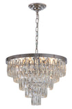 Bethel Chrome Chandelier in Metal & Crystal