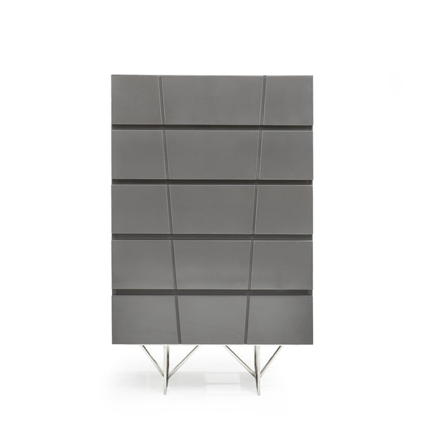 VIG Furniture Modrest Chrysler Modern Grey Chest VGVCJ8978-5H-GRY