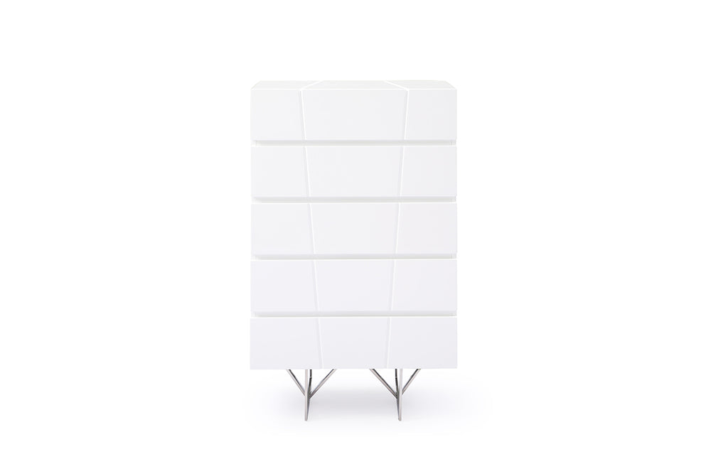 VIG Furniture Modrest Chrysler Modern White Chest VGVCJ8978-5H-WHT