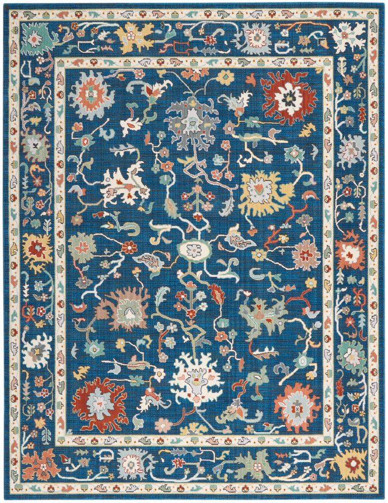 Nourison Parisa PSA03 French Country Machine Made Loom-woven Indoor Area Rug Denim 7'9" x 9'9" 99446858344