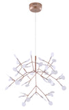 Bethel Matte Copper LED Chandelier in Metal & Acrylic