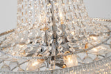 Bethel Chrome Chandelier in Metal & Crystal