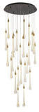 Bethel Gold LED Chandelier in Metal & Glass