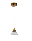 Bethel Antique Gold LED Pendant in Metal & Acrylic