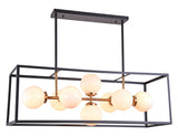 Bethel Gold Chandelier in Metal & Glass