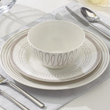 Kate Spade Charlotte Street Grey East™ 4-Piece Place Setting 867918 867918-LENOX