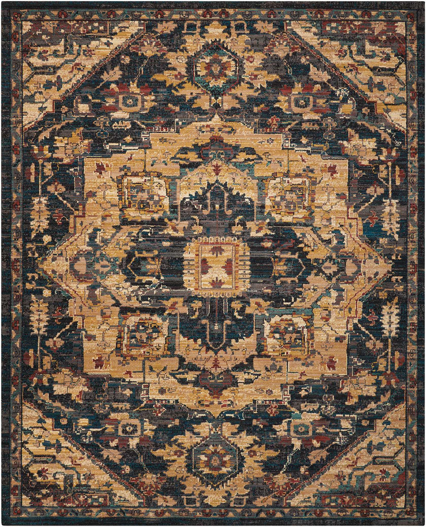 Nourison Nourison 2020 NR206 Persian Machine Made Loomed Indoor Area Rug Midnight 5'3" x 7'5" 99446363343