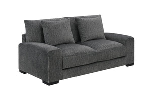 Porter Designs Big Chill Soft Microfiber Contemporary Loveseat Gray 01-33C-02-4438