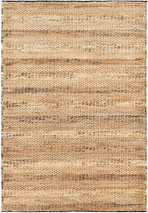 Jasmine JAM-2301 Cottage Jute, Cotton Rug JAM2301-81012 Black, Tan 80% Jute, 20% Cotton 8'10" x 12'