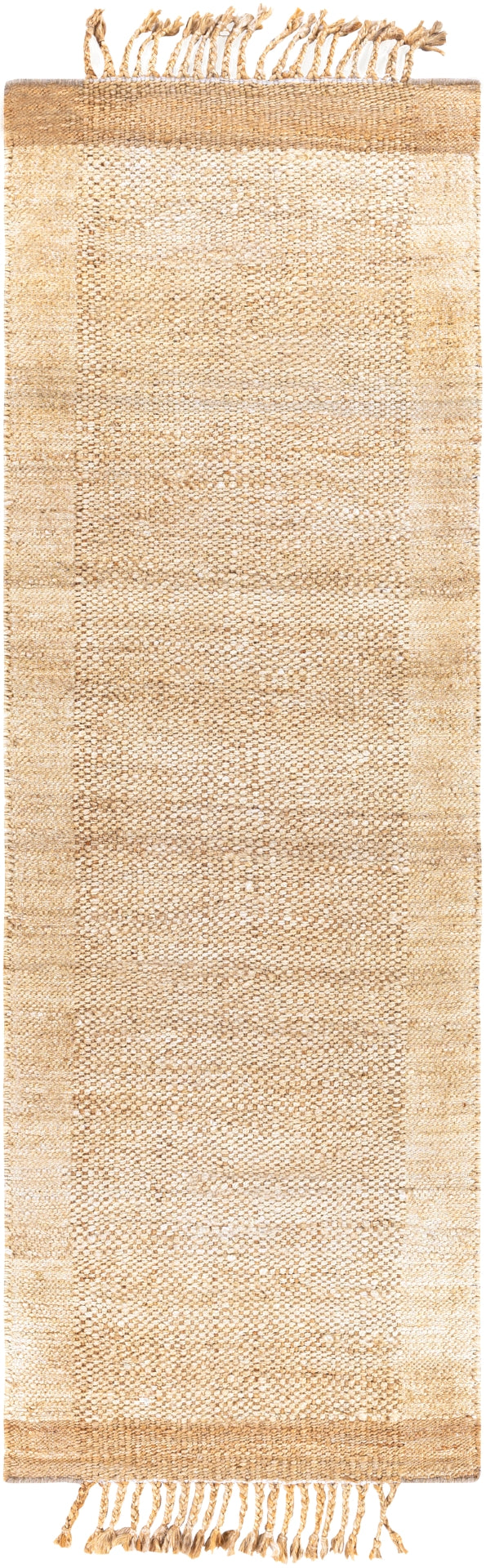 Jasmine JAM-2303 Cottage Jute Rug JAM2303-268 Camel, Beige 100% Jute 2'6" x 8'