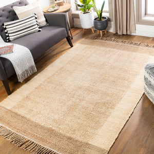 Jasmine JAM-2303 Cottage Jute Rug JAM2303-81012 Camel, Beige 100% Jute 8'10" x 12'