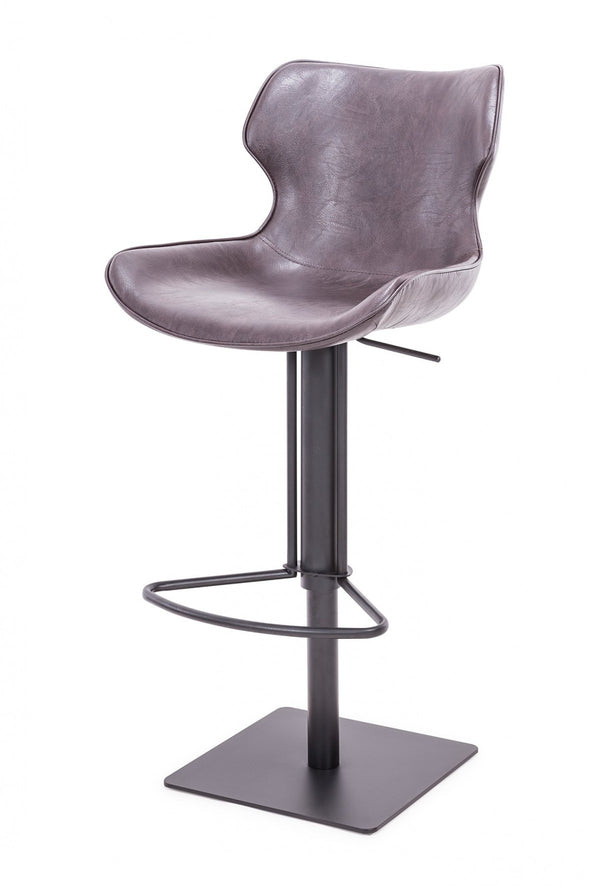 VIG Furniture Modrest Jamila - Modern Dark Brown Eco-Leather Bar Stool VGHR5475/GB-1-DKBRN-BS VGHR5475/GB-1-DKBRN-BS
