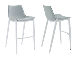 VIG Furniture Modrest Jane - Modern Light Grey Counter Stool Set of 2 VGHR-5361C-C-LG-BS