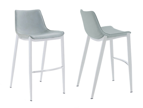 VIG Furniture Modrest Jane - Modern Light Grey Counter Stool Set of 2 VGHR-5361C-C-LG-BS
