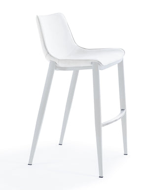 VIG Furniture Modrest Jane - Modern White Counter Stool Set of 2 VGHR-5361C-C-W-BS