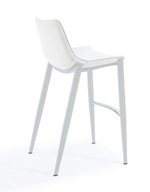 VIG Furniture Modrest Jane - Modern White Counter Stool Set of 2 VGHR-5361C-C-W-BS