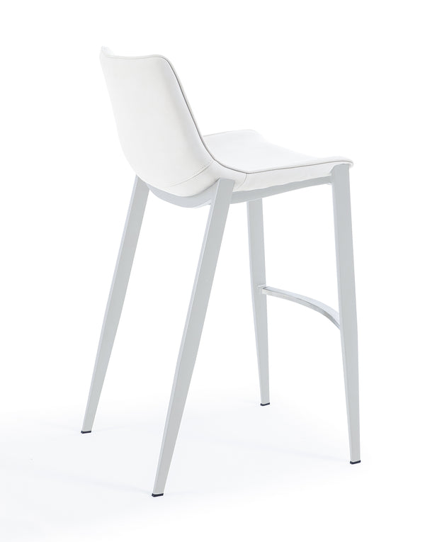 VIG Furniture Modrest Jane - Modern White Counter Stool Set of 2 VGHR-5361C-C-W-BS