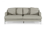 VIG Furniture Divani Casa Janina - Modern Light Grey Leather Sofa VGKKKF1032-GRY-3
