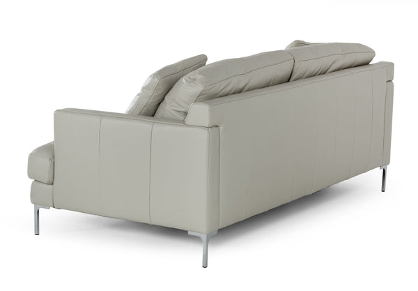 VIG Furniture Divani Casa Janina - Modern Light Grey Leather Sofa VGKKKF1032-GRY-3