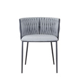 VIG Furniture Modrest Janis - Contemporary Light Grey & Black Dining Chair VGGAGA-6908CH-GRY-DC