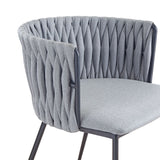VIG Furniture Modrest Janis - Contemporary Light Grey & Black Dining Chair VGGAGA-6908CH-GRY-DC