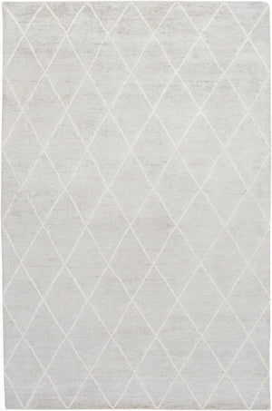 Jaque JAQ-4002 Modern Viscose Rug JAQ4002-913 Light Gray, Ivory 100% Viscose 9' x 13'